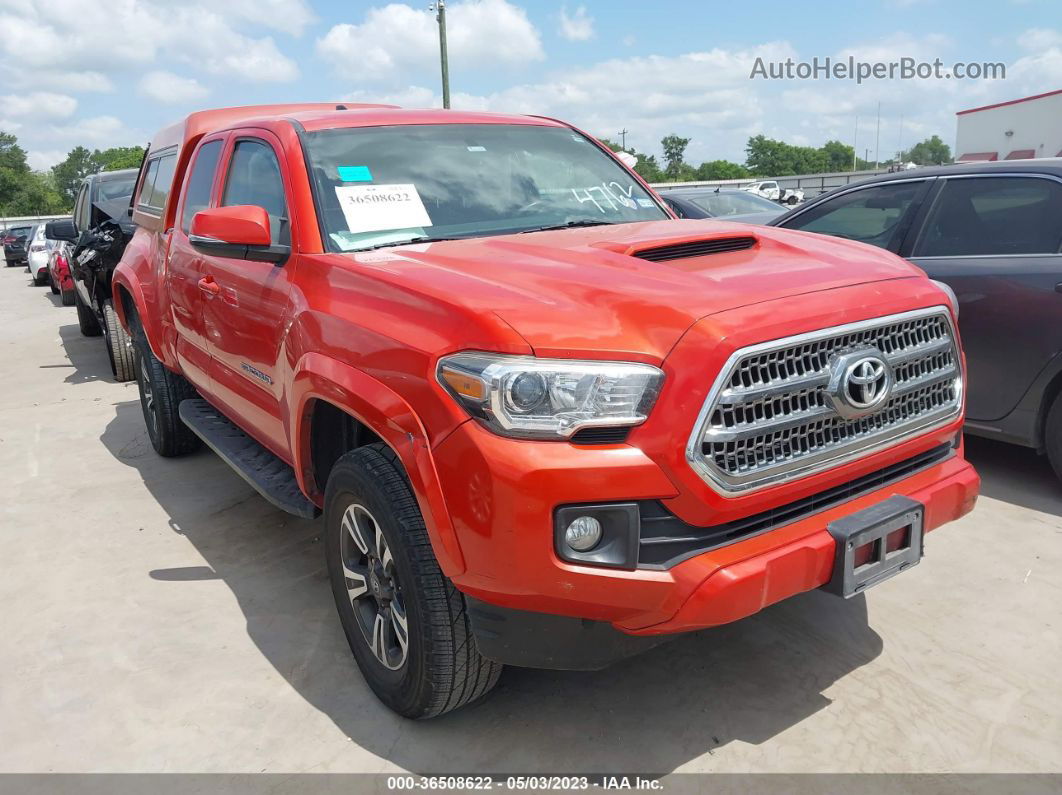 2017 Toyota Tacoma Sr5/sr/trd Sport Orange vin: 5TFRZ5CN8HX024762