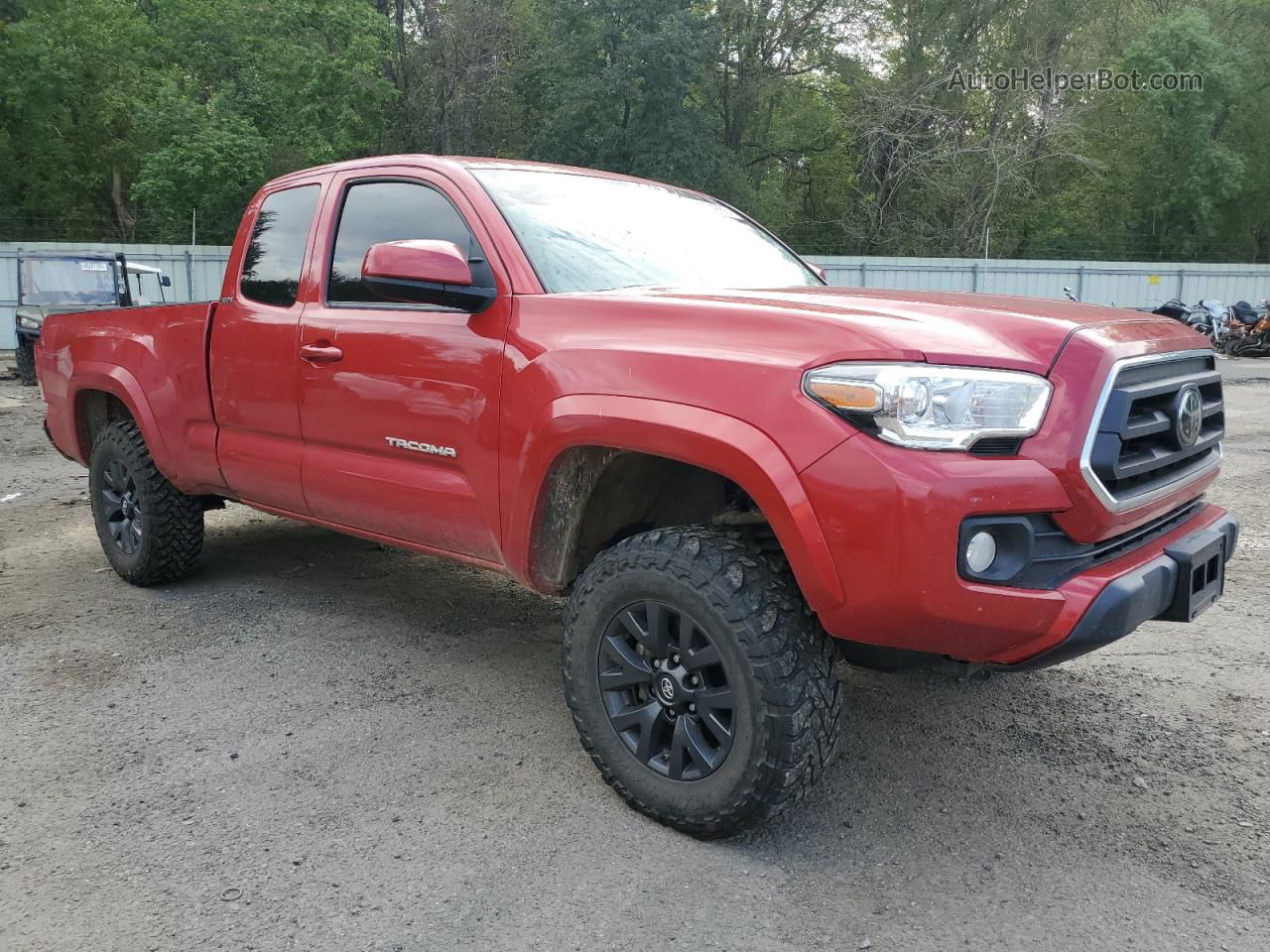 2020 Toyota Tacoma Access Cab Red vin: 5TFSX5EN0LX072074