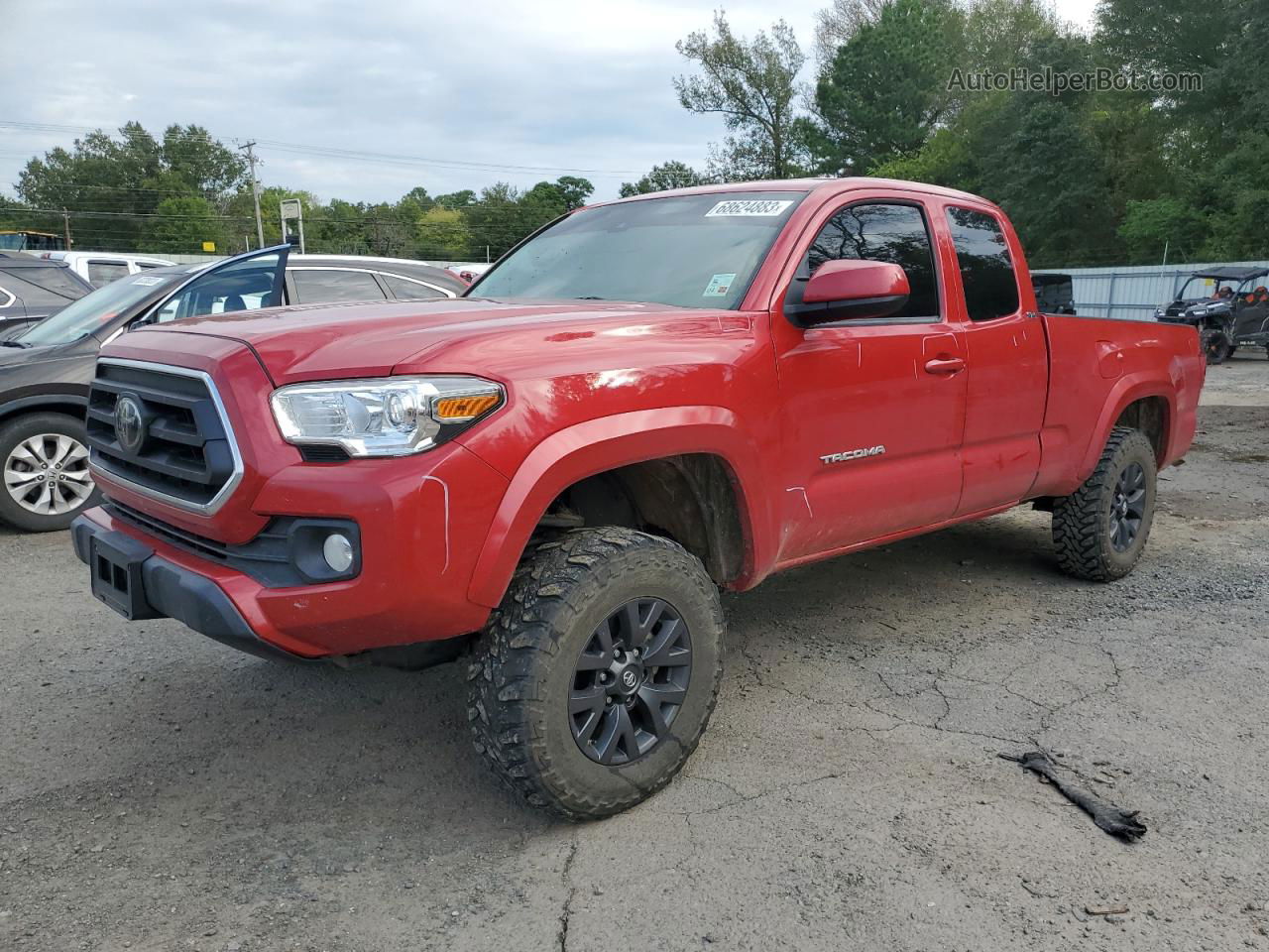 2020 Toyota Tacoma Access Cab Red vin: 5TFSX5EN0LX072074