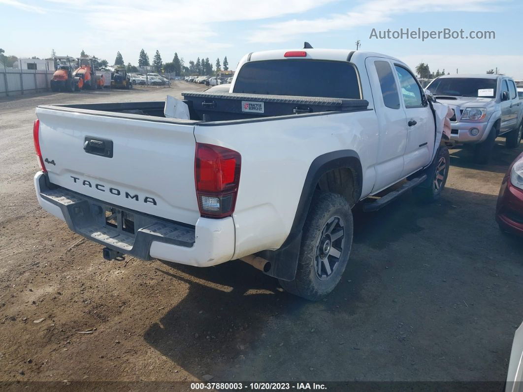 2019 Toyota Tacoma Sr Белый vin: 5TFSX5EN2KX069661