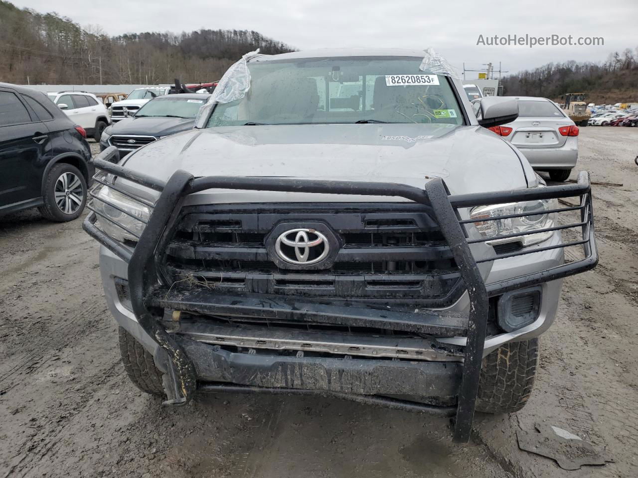 2017 Toyota Tacoma Access Cab Silver vin: 5TFSX5EN3HX049217