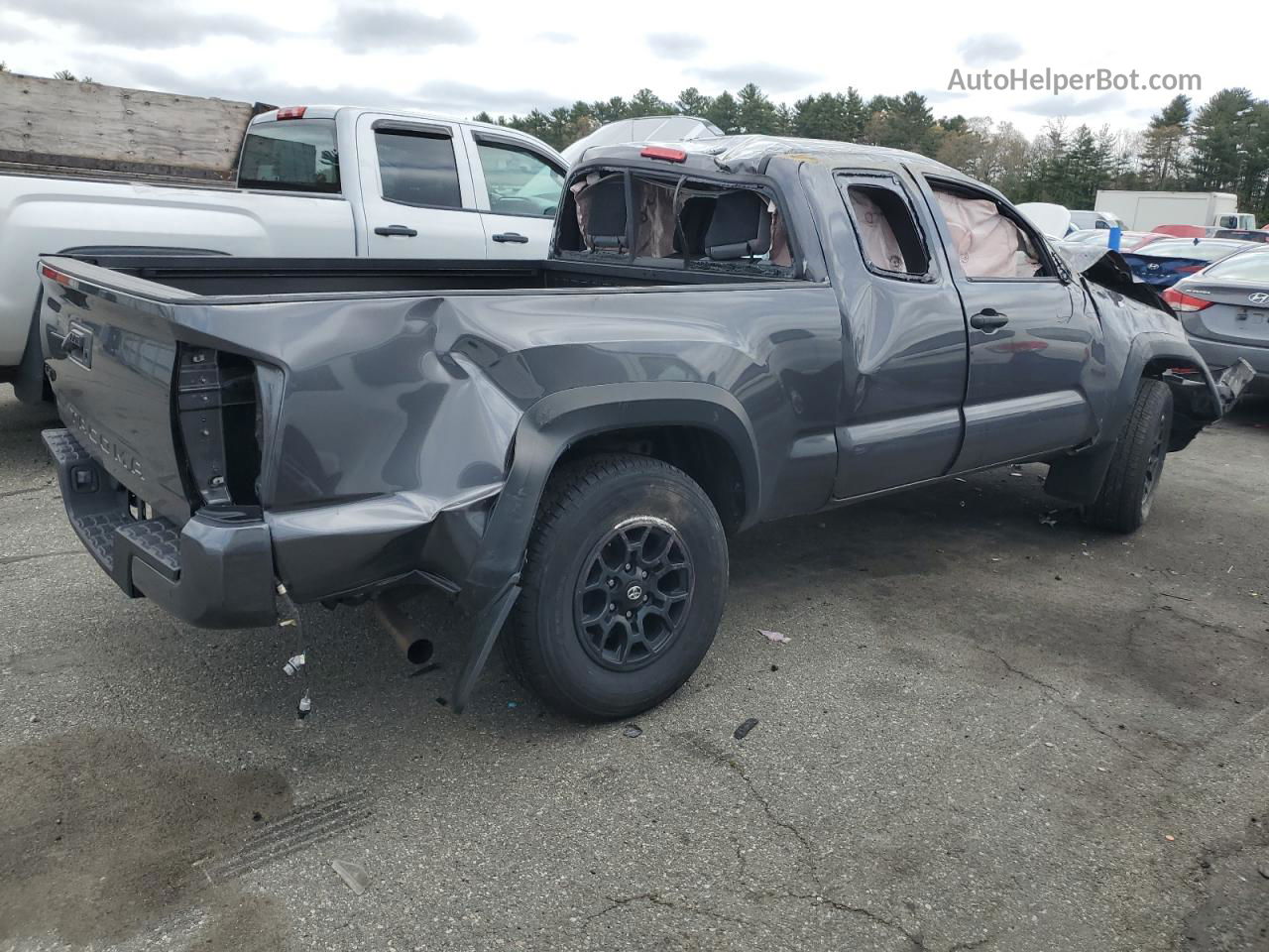 2019 Toyota Tacoma Access Cab Gray vin: 5TFSX5EN8KX064660