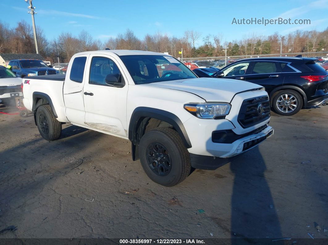 2020 Toyota Tacoma Sr Белый vin: 5TFSX5EN8LX071688