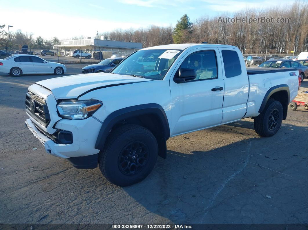 2020 Toyota Tacoma Sr Белый vin: 5TFSX5EN8LX071688