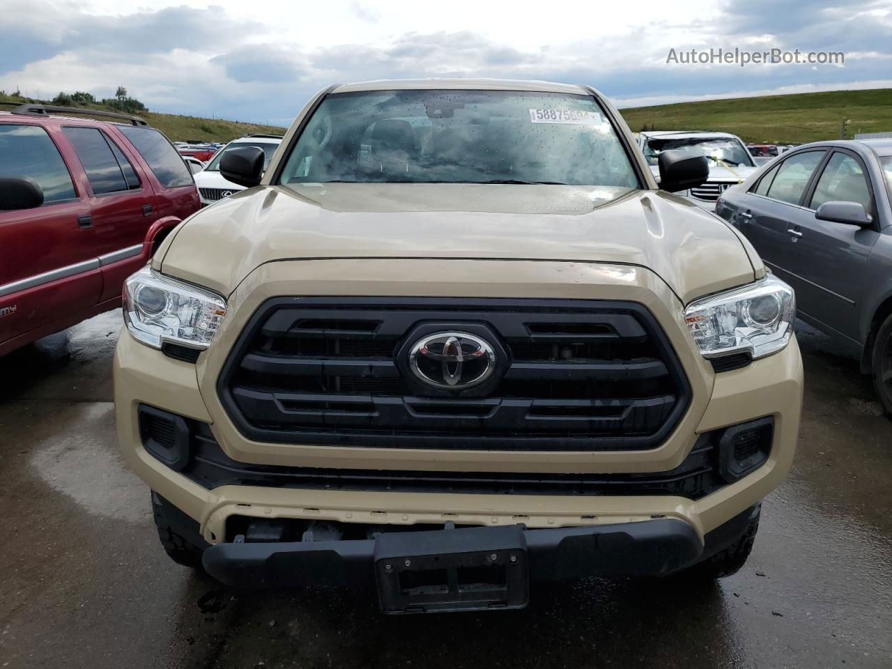 2019 Toyota Tacoma Access Cab Желто-коричневый vin: 5TFSZ5AN2KX171123