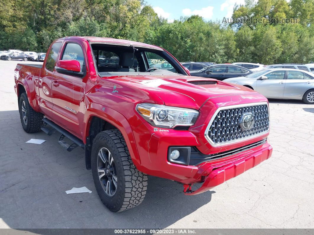 2019 Toyota Tacoma Trd Sport Red vin: 5TFSZ5AN3KX181059