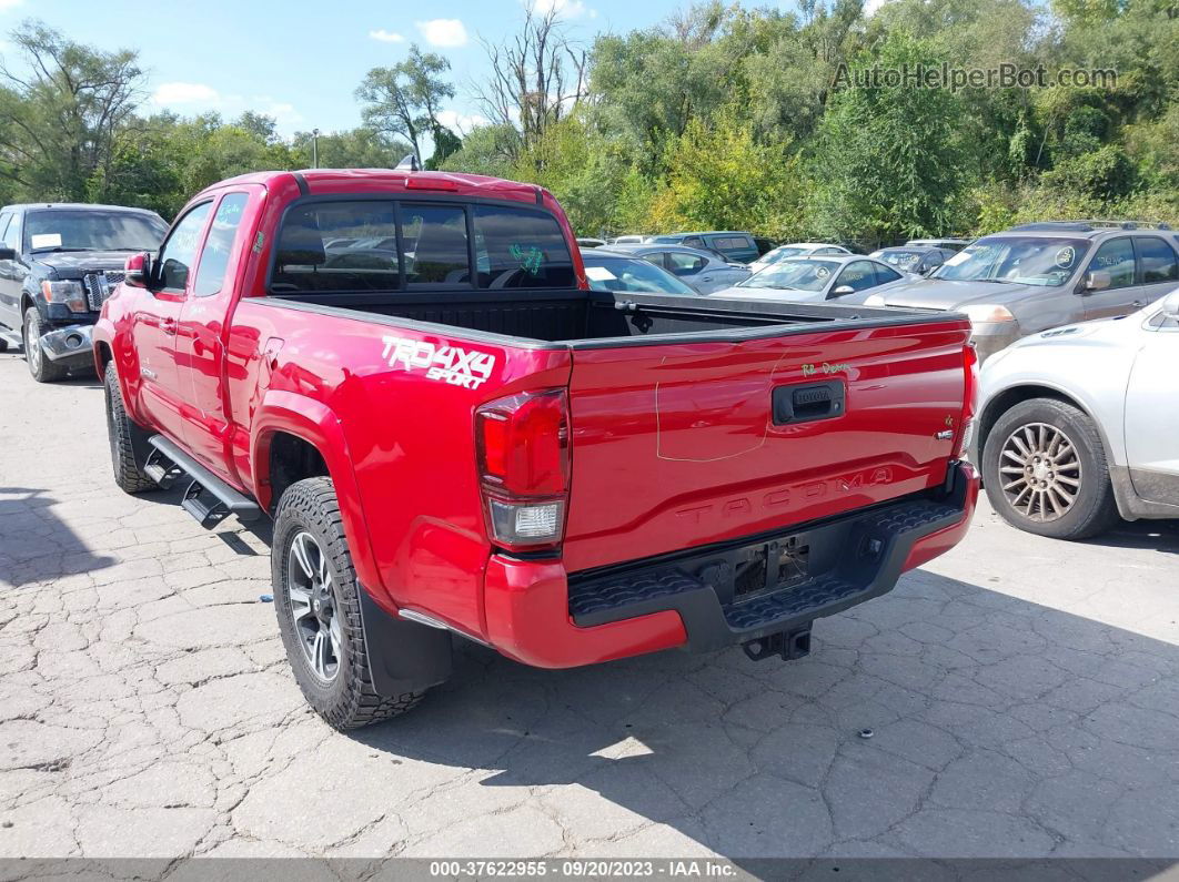 2019 Toyota Tacoma Trd Sport Red vin: 5TFSZ5AN3KX181059