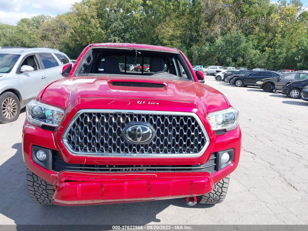 2019 Toyota Tacoma Trd Sport Red vin: 5TFSZ5AN3KX181059