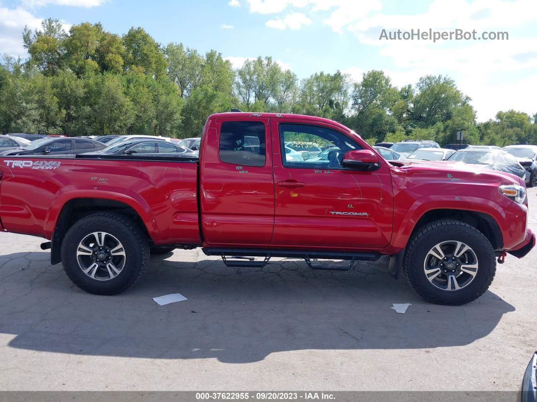 2019 Toyota Tacoma Trd Sport Red vin: 5TFSZ5AN3KX181059