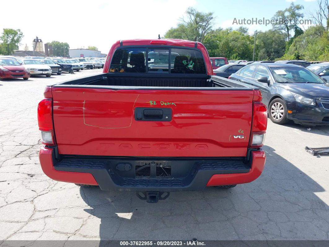 2019 Toyota Tacoma Trd Sport Red vin: 5TFSZ5AN3KX181059