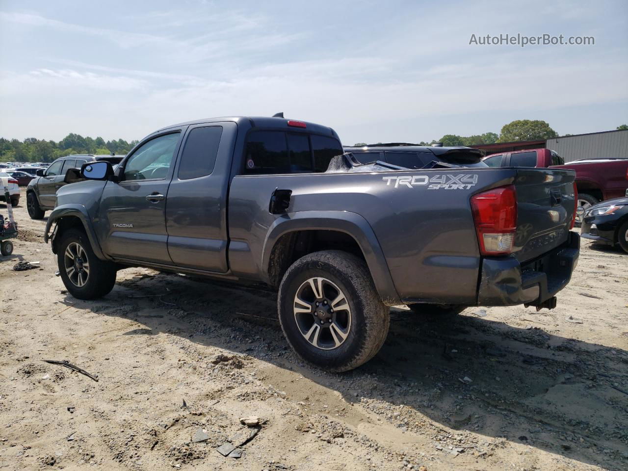 2017 Toyota Tacoma Access Cab Gray vin: 5TFSZ5AN5HX048473