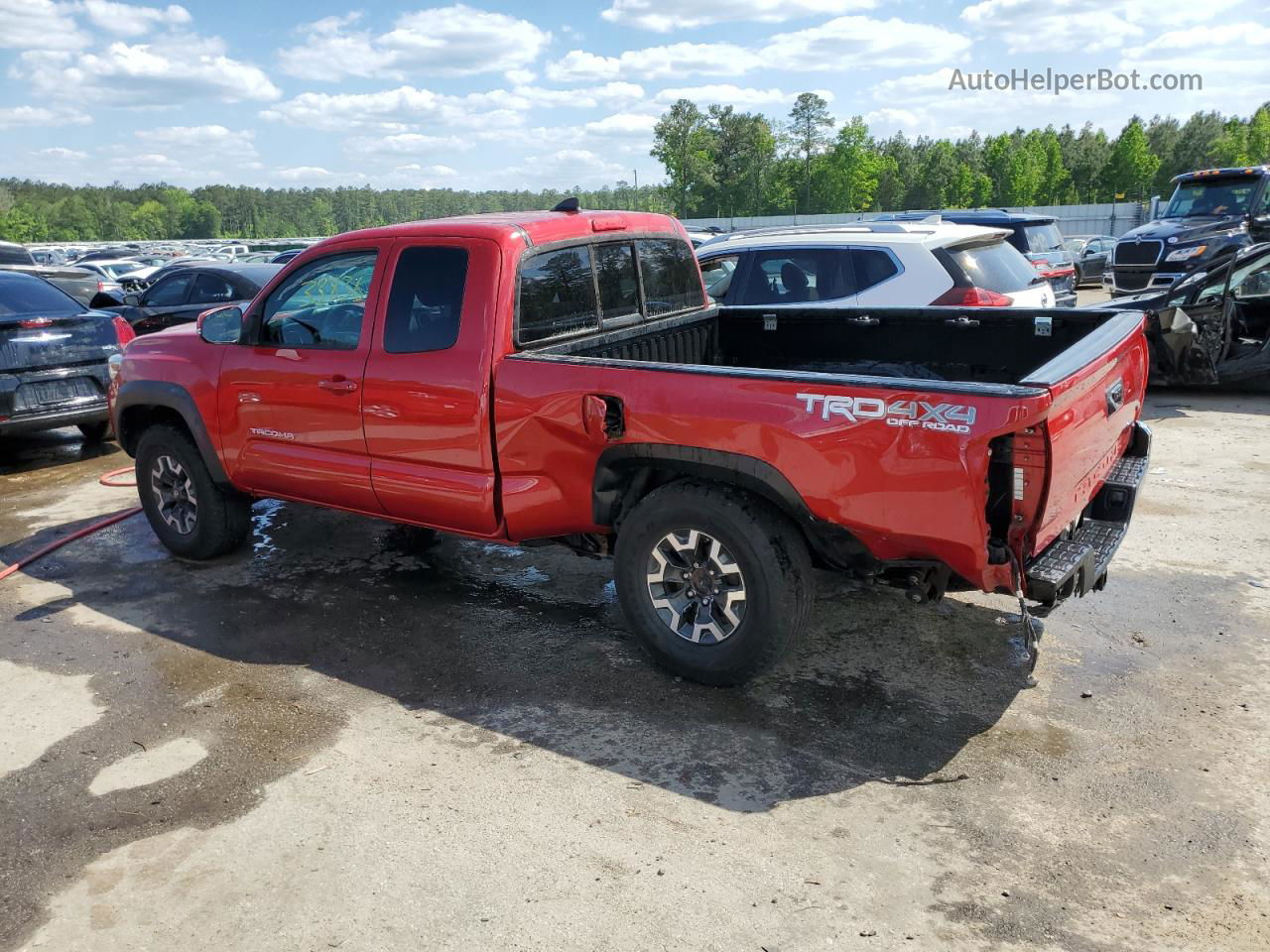 2017 Toyota Tacoma Access Cab Burgundy vin: 5TFSZ5AN9HX086711