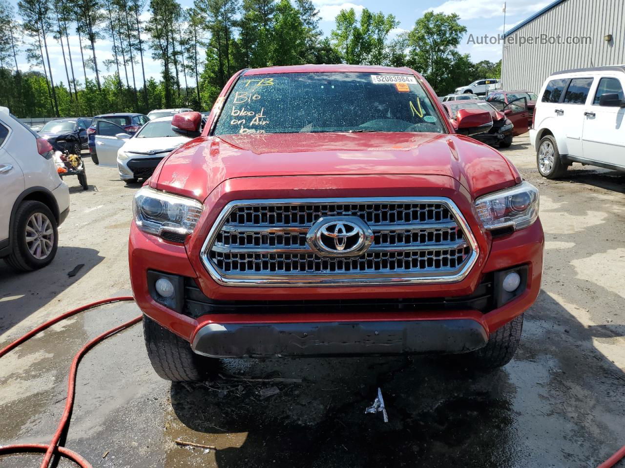 2017 Toyota Tacoma Access Cab Burgundy vin: 5TFSZ5AN9HX086711