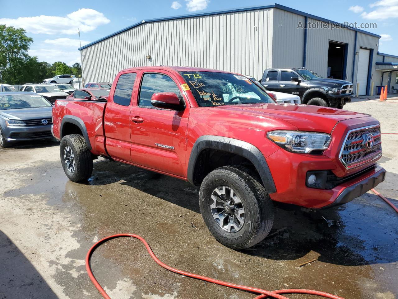 2017 Toyota Tacoma Access Cab Burgundy vin: 5TFSZ5AN9HX086711