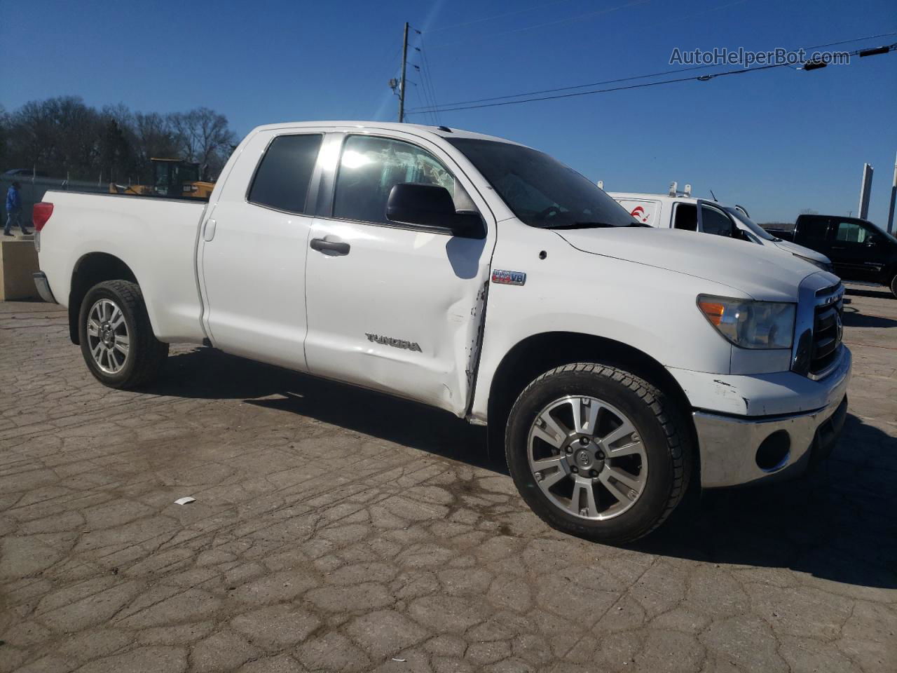 2012 Toyota Tundra Double Cab Sr5 White vin: 5TFUW5F13CX249904