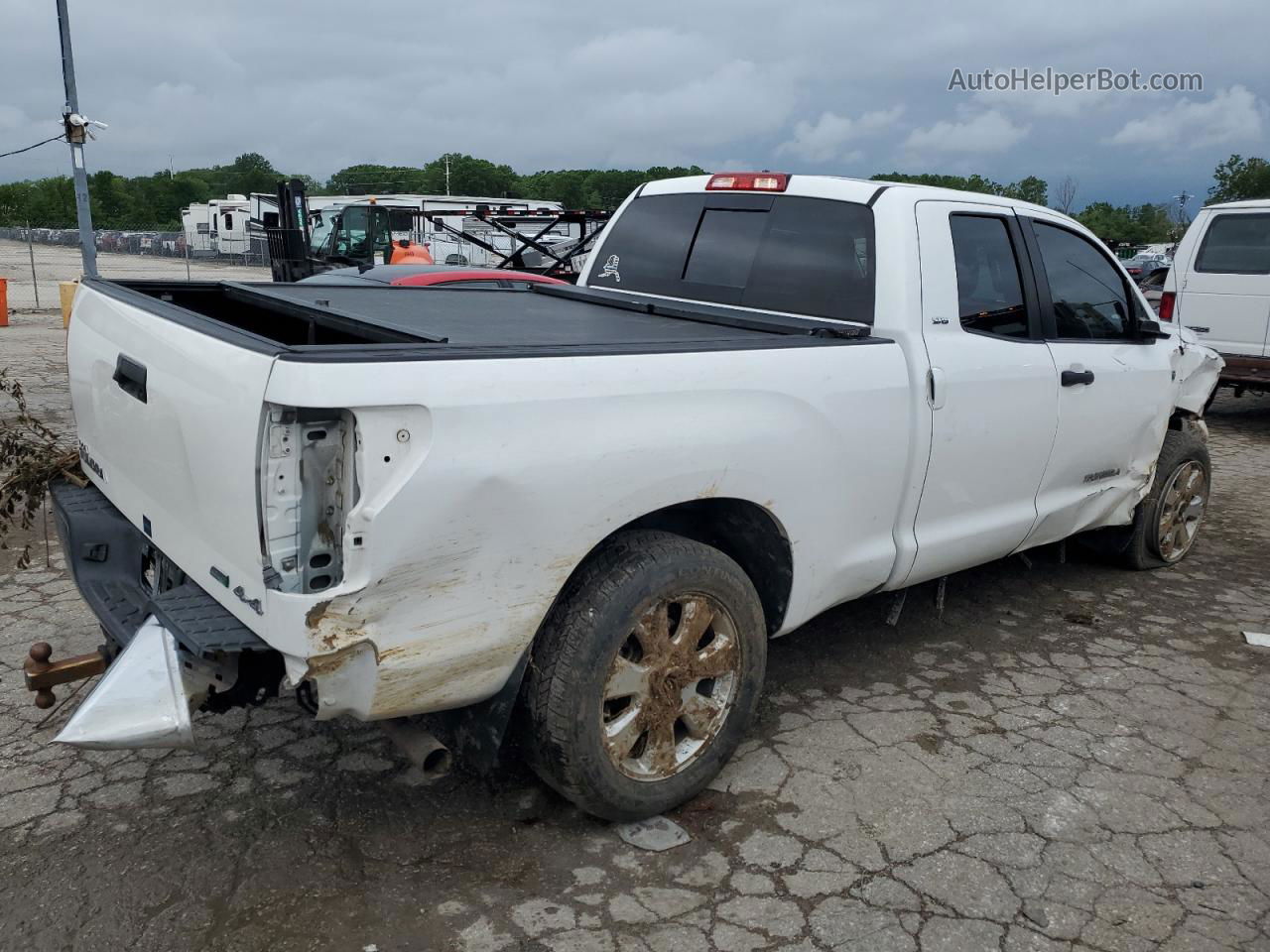 2012 Toyota Tundra Double Cab Sr5 White vin: 5TFUW5F17CX211169