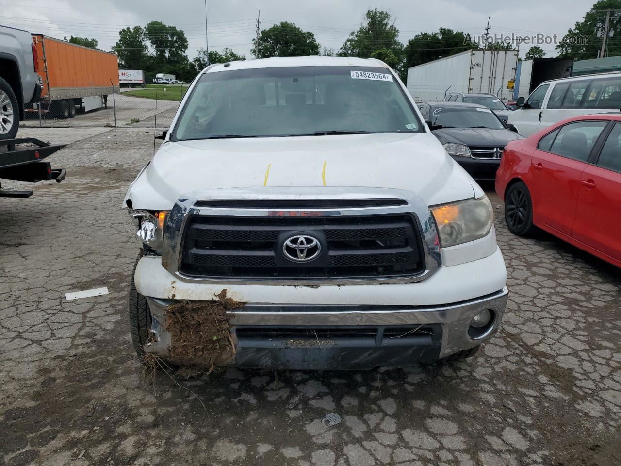 2012 Toyota Tundra Double Cab Sr5 White vin: 5TFUW5F17CX211169