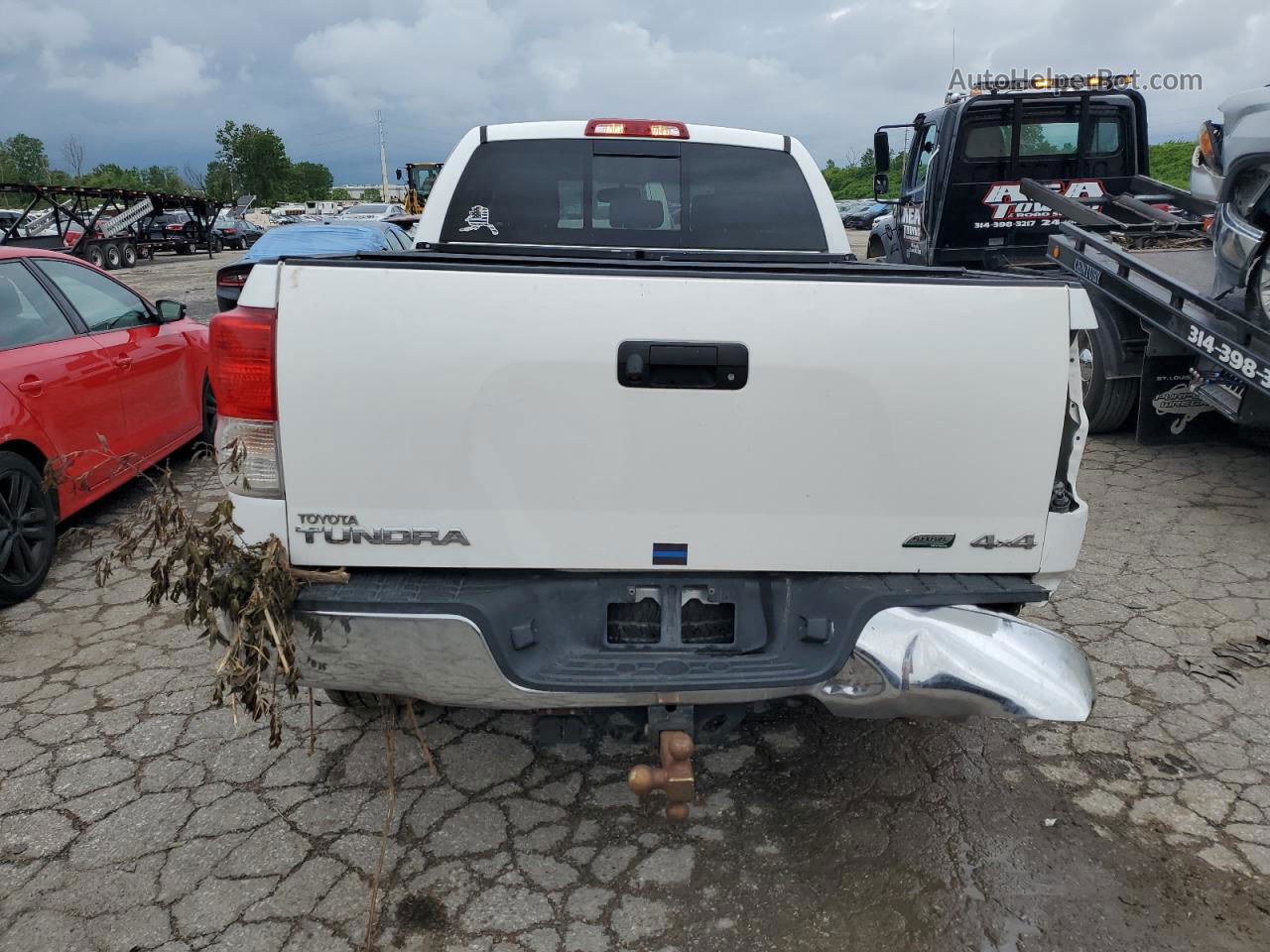 2012 Toyota Tundra Double Cab Sr5 White vin: 5TFUW5F17CX211169