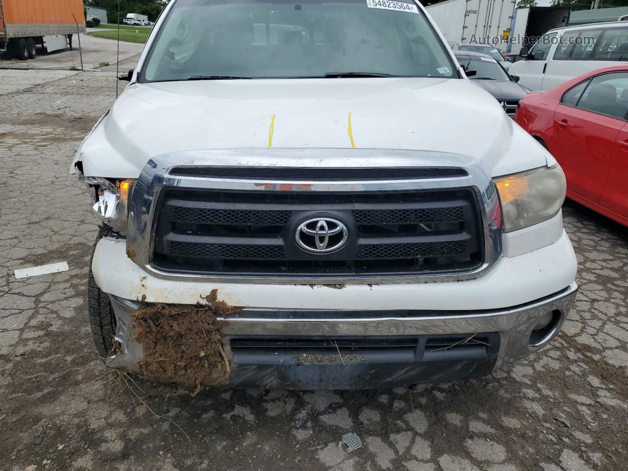 2012 Toyota Tundra Double Cab Sr5 White vin: 5TFUW5F17CX211169