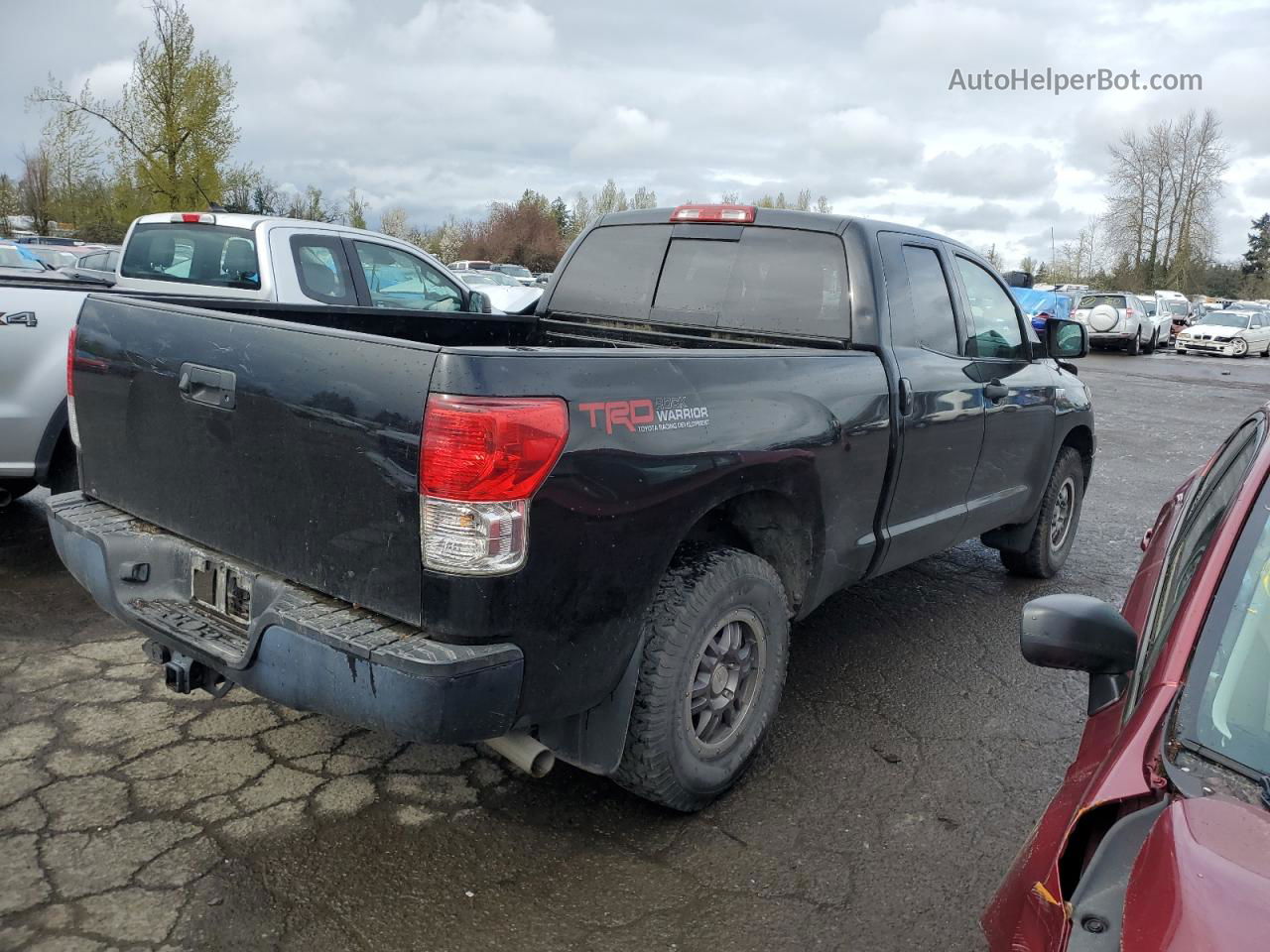 2012 Toyota Tundra Double Cab Sr5 Black vin: 5TFUY5F11CX217513