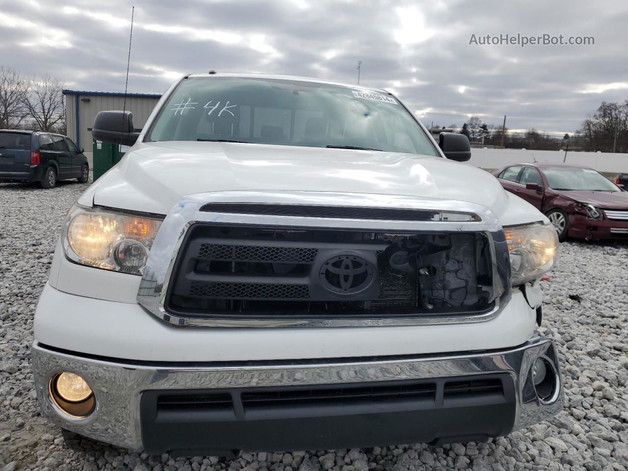 2012 Toyota Tundra Double Cab Sr5 White vin: 5TFUY5F16CX239460