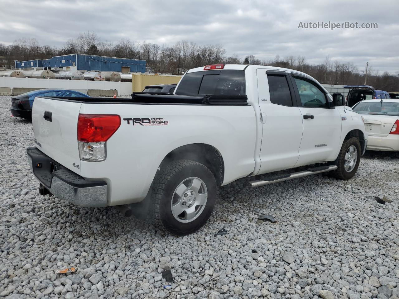 2012 Toyota Tundra Double Cab Sr5 White vin: 5TFUY5F16CX239460