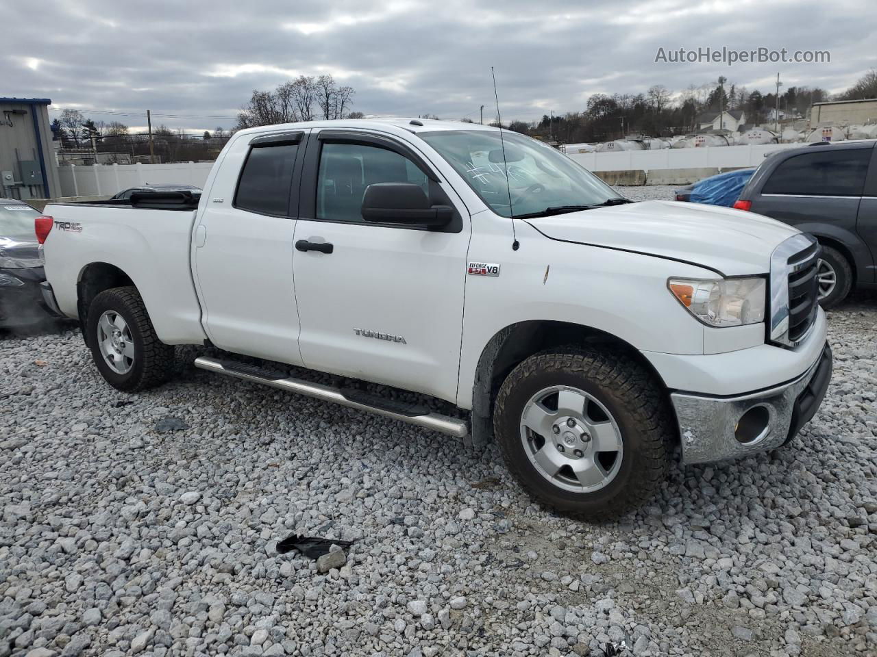 2012 Toyota Tundra Double Cab Sr5 White vin: 5TFUY5F16CX239460