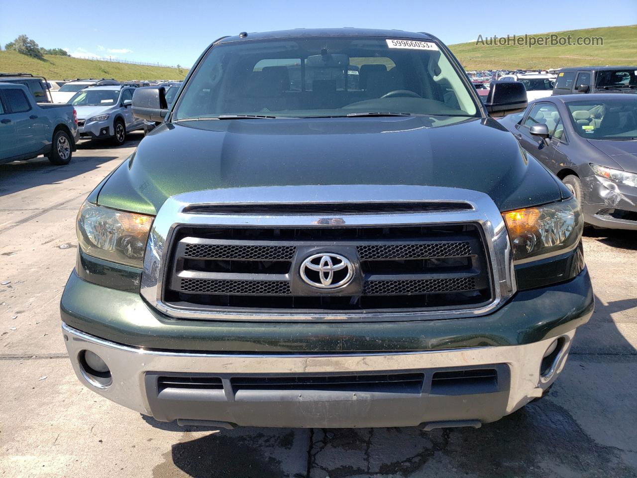 2012 Toyota Tundra Double Cab Sr5 Green vin: 5TFUY5F18CX214270