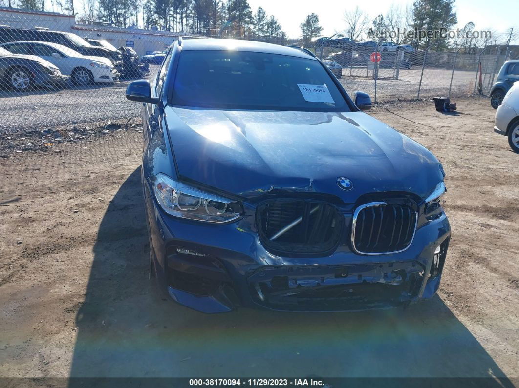 2021 Bmw X4 Xdrive30i Blue vin: 5UX2V1C01M9E13592