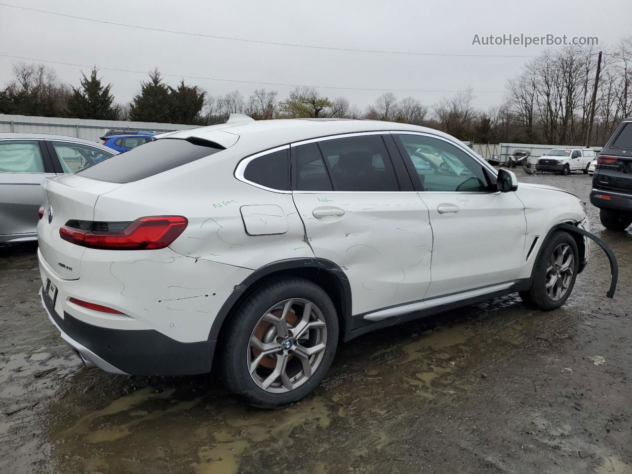 2021 Bmw X4 Xdrive30i Белый vin: 5UX2V1C01M9G49451