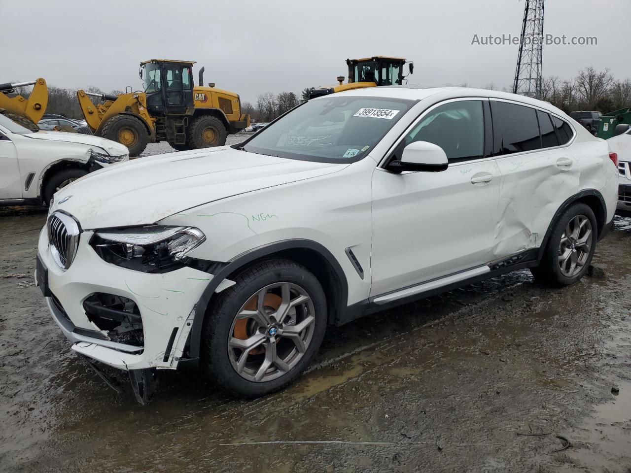 2021 Bmw X4 Xdrive30i Белый vin: 5UX2V1C01M9G49451