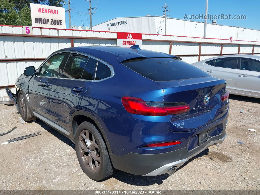 2021 Bmw X4  Xdrive30i Синий vin: 5UX2V1C01M9G92249