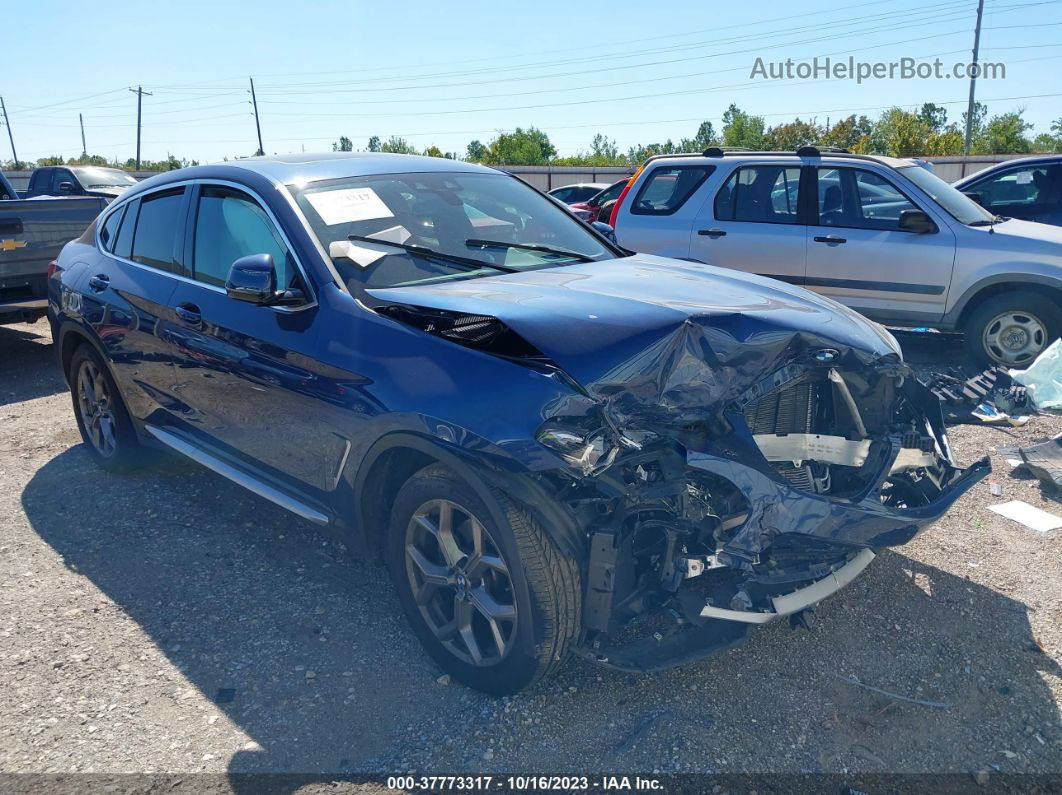 2021 Bmw X4  Xdrive30i Blue vin: 5UX2V1C01M9G92249