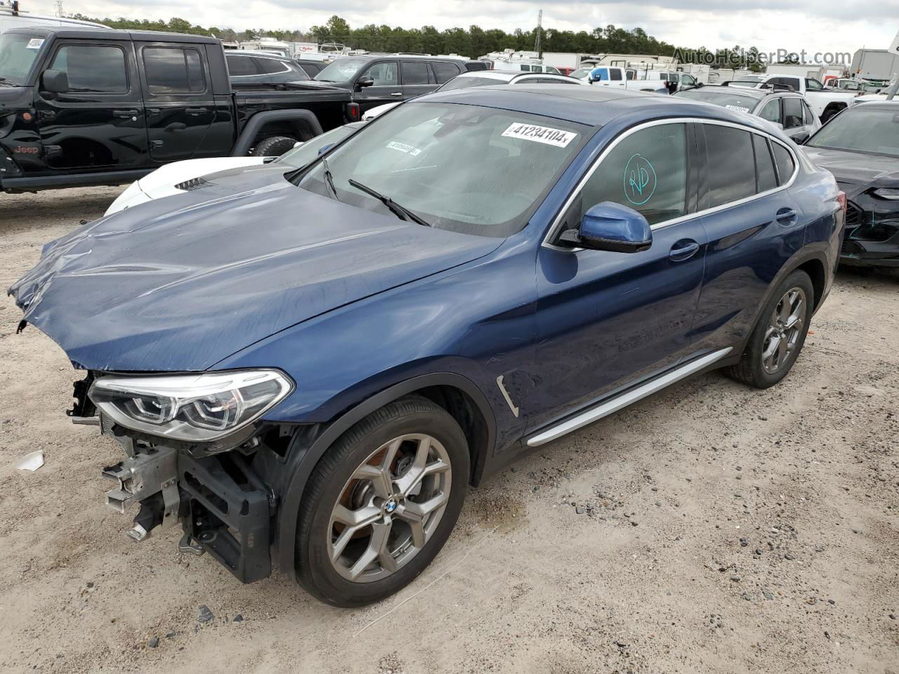 2021 Bmw X4 Xdrive30i Blue vin: 5UX2V1C01M9G92249