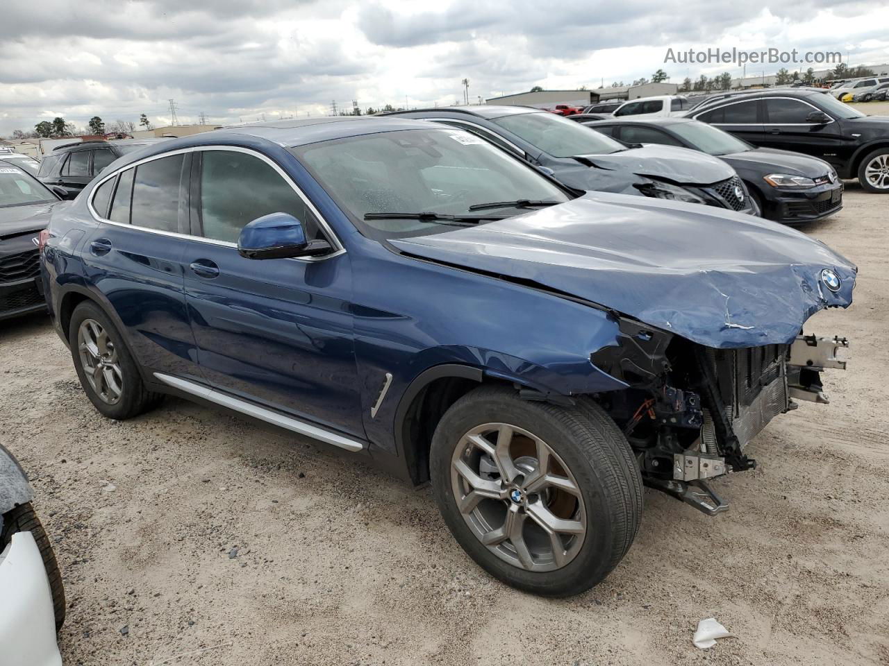 2021 Bmw X4 Xdrive30i Синий vin: 5UX2V1C01M9G92249