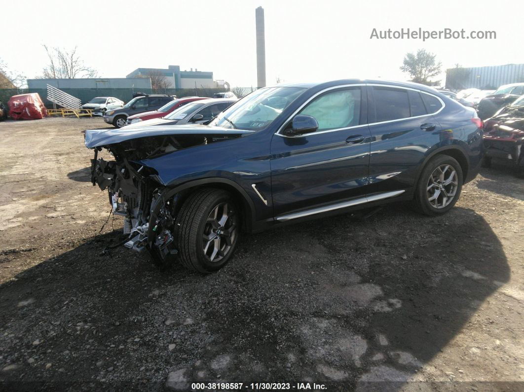 2021 Bmw X4 Xdrive30i Blue vin: 5UX2V1C02M9F05679