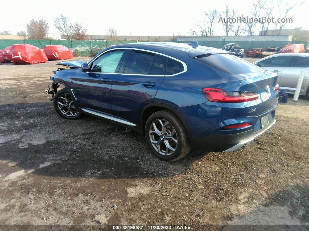 2021 Bmw X4 Xdrive30i Blue vin: 5UX2V1C02M9F05679