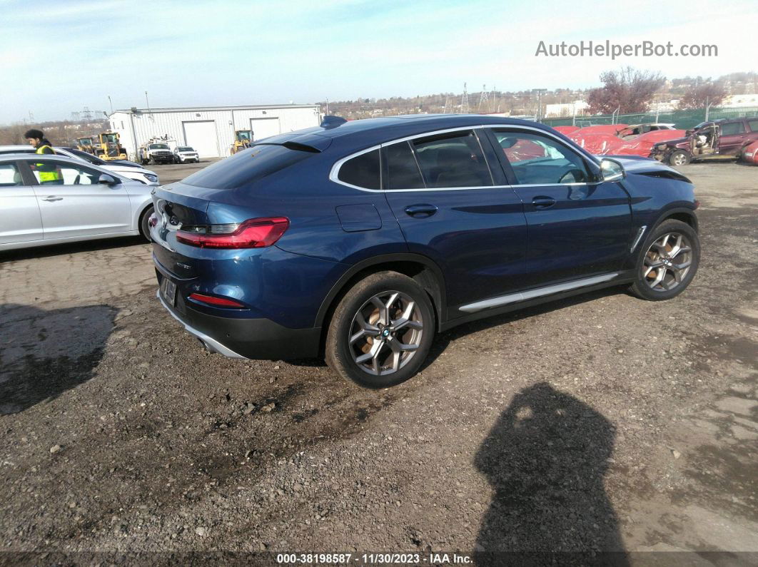 2021 Bmw X4 Xdrive30i Blue vin: 5UX2V1C02M9F05679