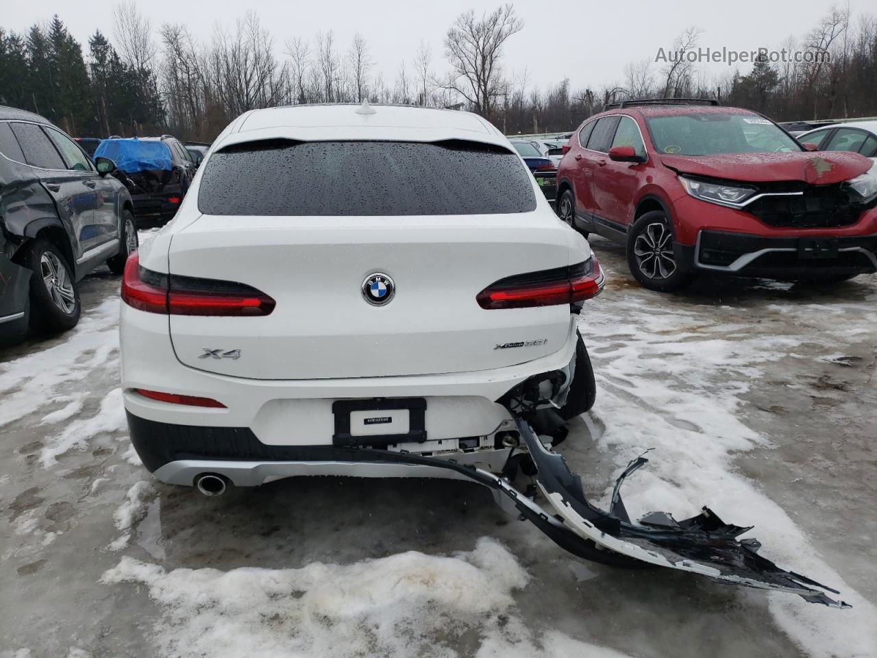 2021 Bmw X4 Xdrive30i Белый vin: 5UX2V1C04M9E30340