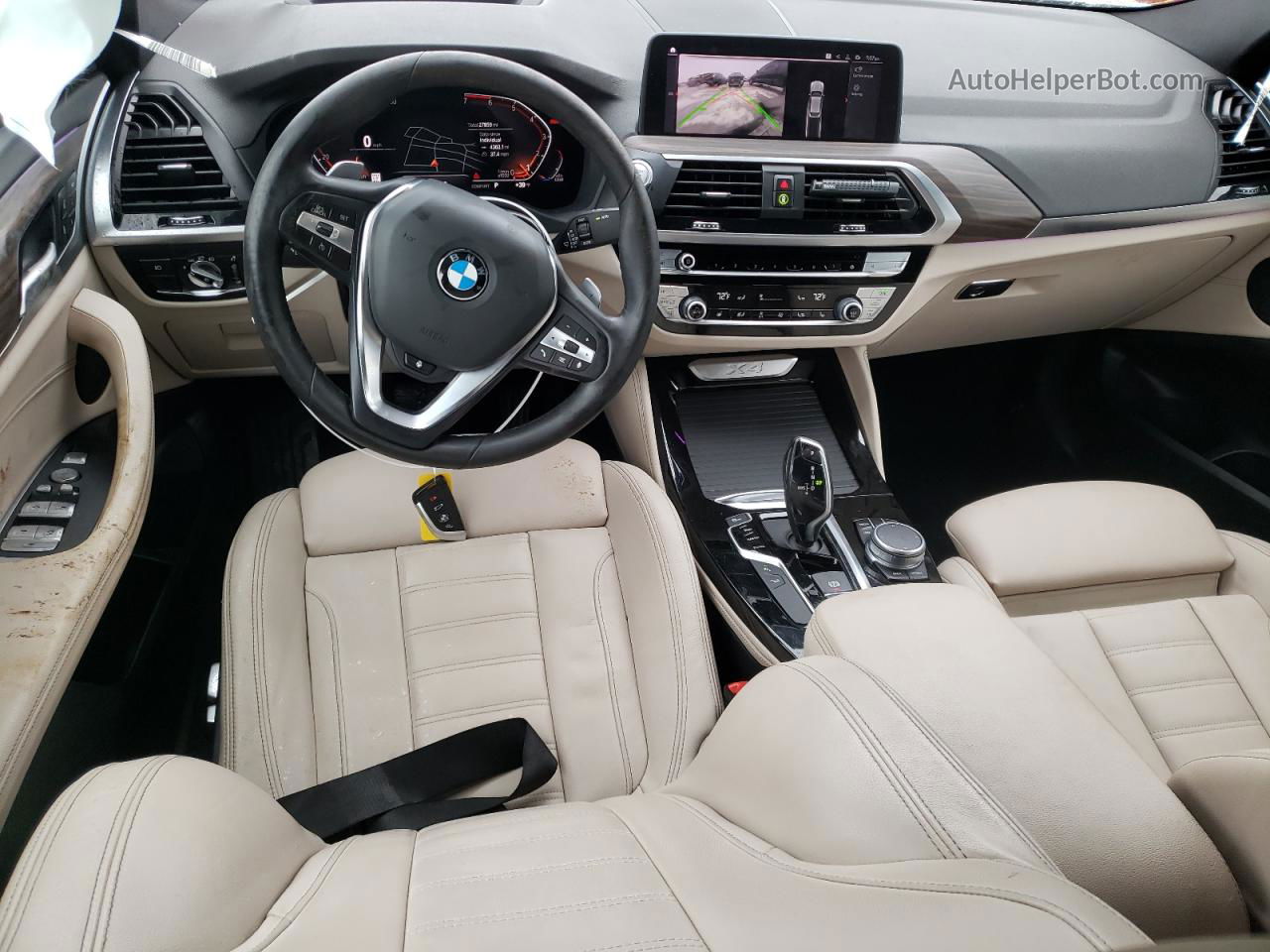 2021 Bmw X4 Xdrive30i Белый vin: 5UX2V1C04M9E30340