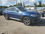 2021 Bmw X4 Xdrive30i Blue vin: 5UX2V1C04M9F29661