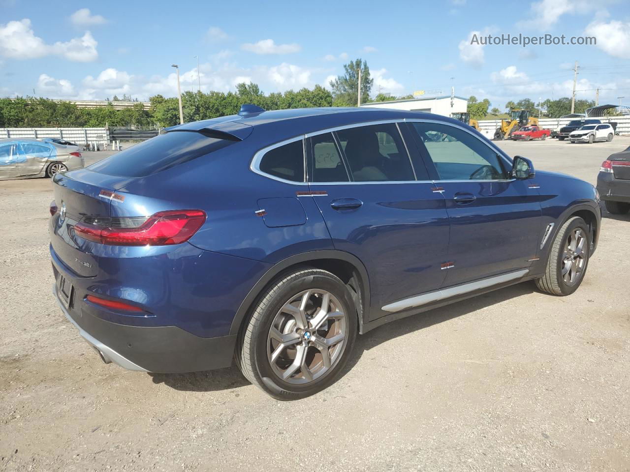 2021 Bmw X4 Xdrive30i Blue vin: 5UX2V1C04M9F29661