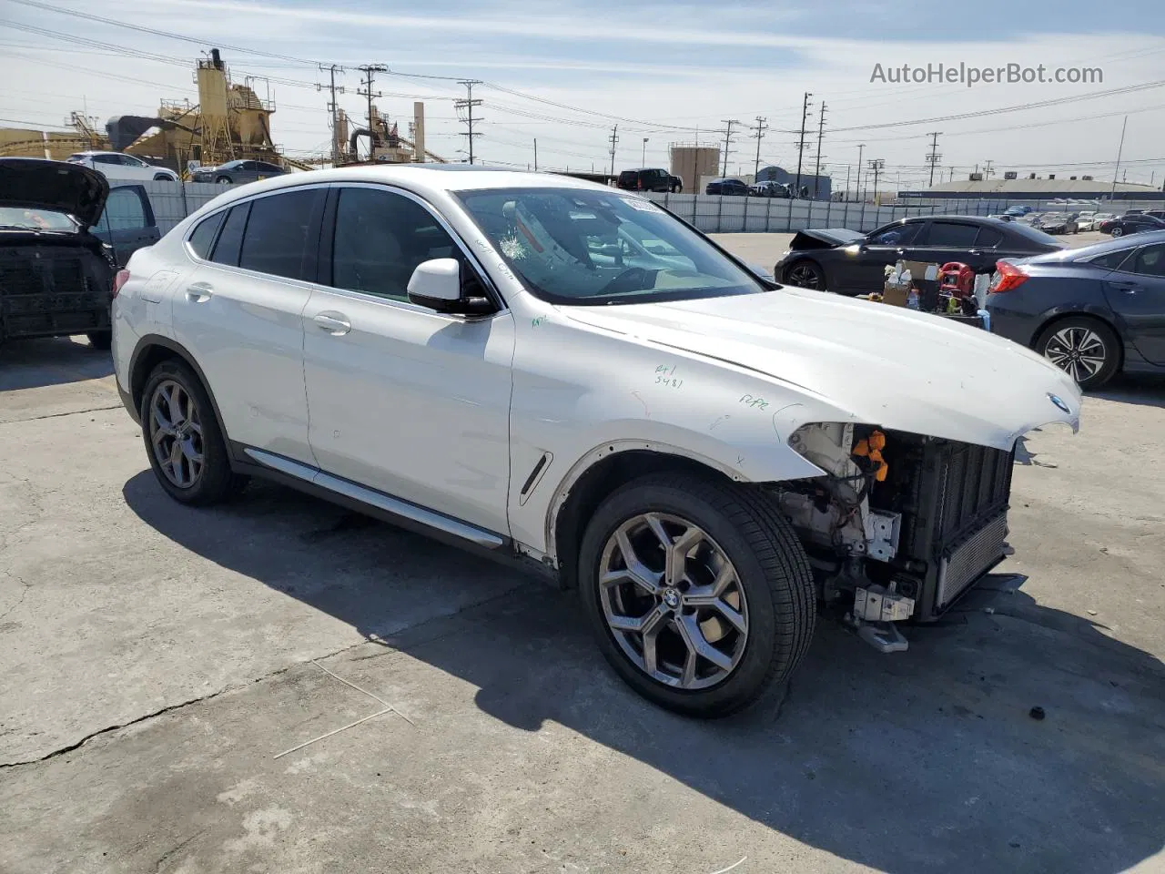 2021 Bmw X4 Xdrive30i Белый vin: 5UX2V1C04M9H85721