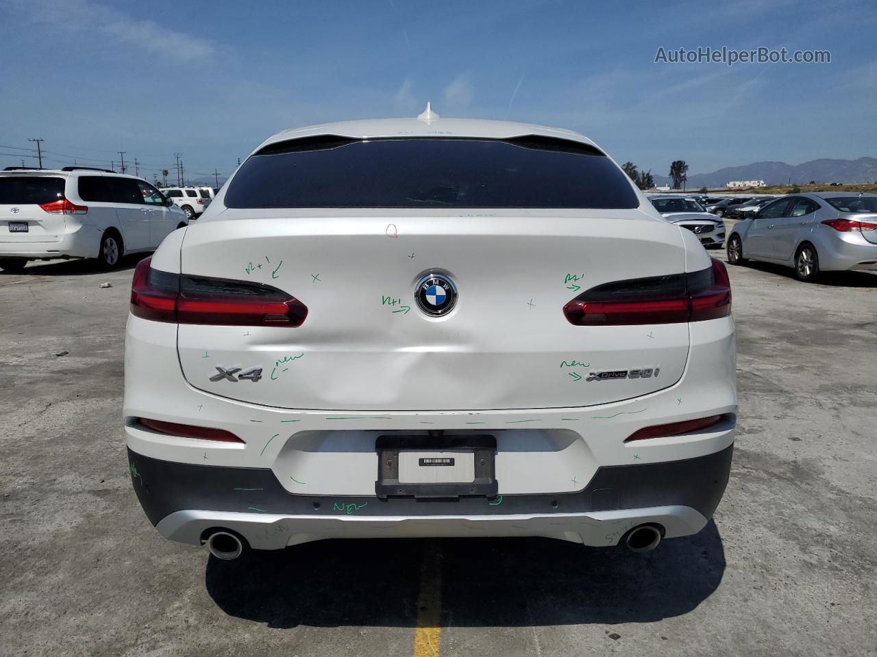 2021 Bmw X4 Xdrive30i Белый vin: 5UX2V1C04M9H85721