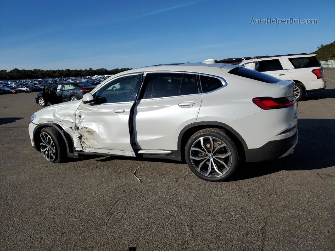 2021 Bmw X4 Xdrive30i White vin: 5UX2V1C07M9G40429