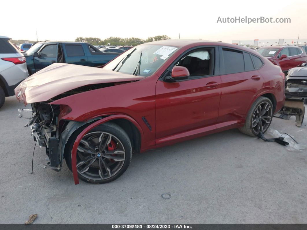 2021 Bmw X4 M40i Red vin: 5UX2V5C03M9F02247