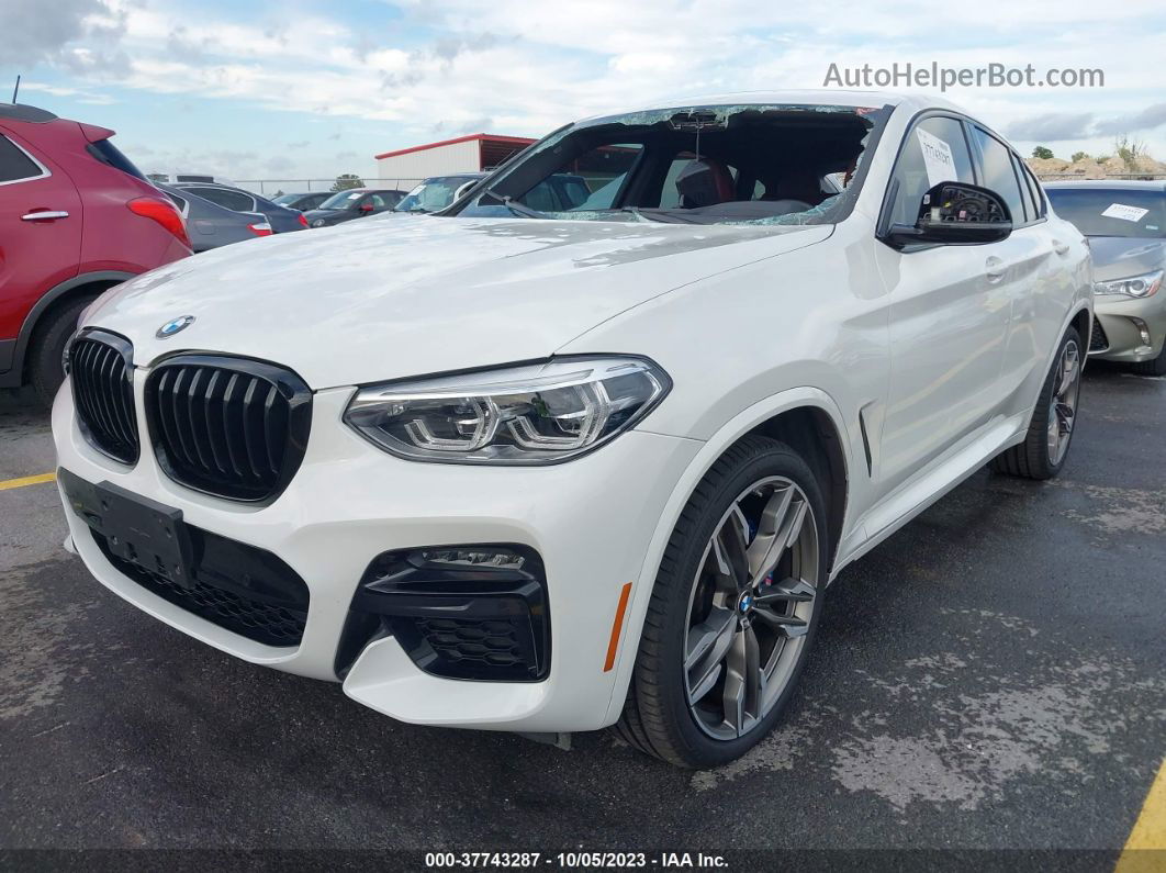 2021 Bmw X4  M40i White vin: 5UX2V5C08M9E87390