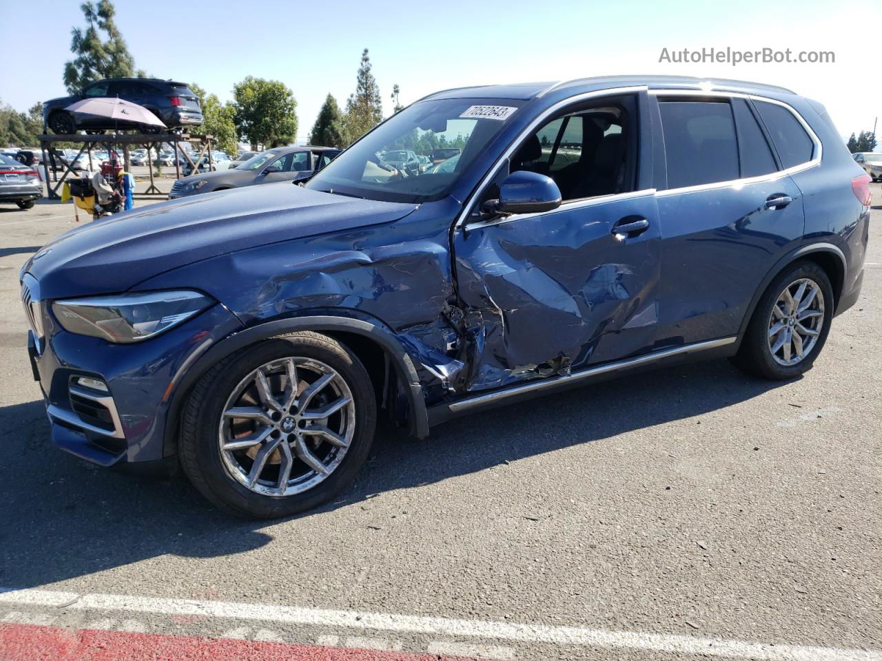 2020 Bmw X5 Sdrive 40i Blue vin: 5UXCR4C03L9B35691