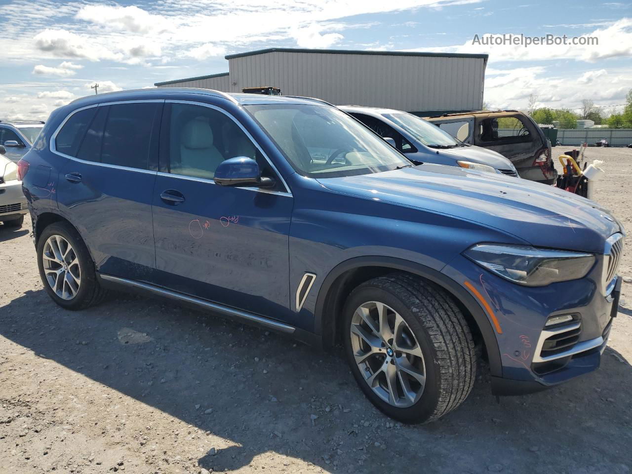 2020 Bmw X5 Xdrive40i Blue vin: 5UXCR6C00LLL74739