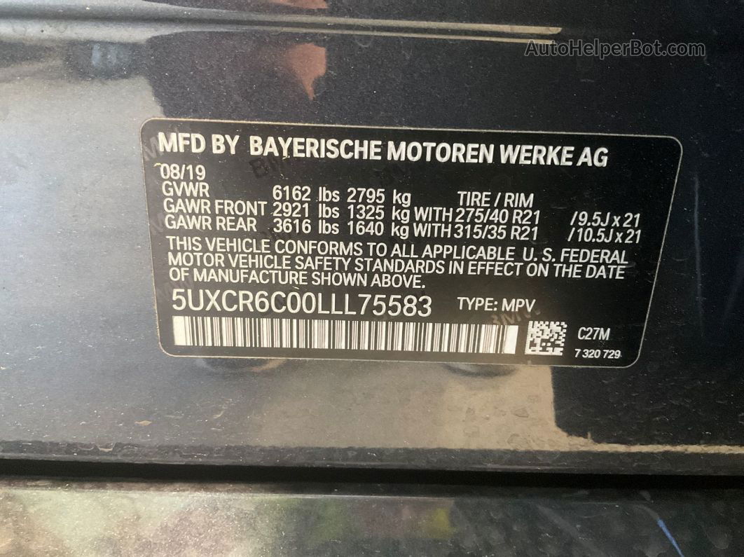 2020 Bmw X5 Xdrive40i Unknown vin: 5UXCR6C00LLL75583